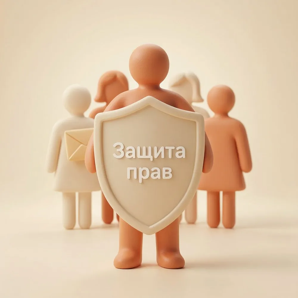 Иллюстрация: Человек защищает других щитом